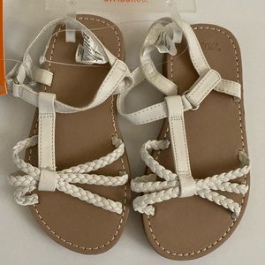 Gymboree New Toddler White Braided Detail on the Front of Sandals #H